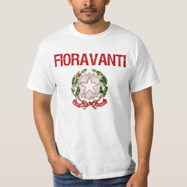 T-shirts Sobrenome do italiano de Fioravanti (Frente)