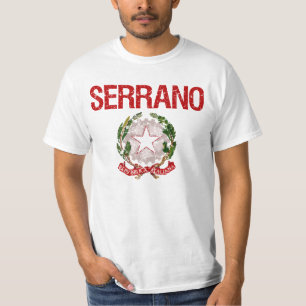 T-shirts Sobrenome do italiano de Serrano