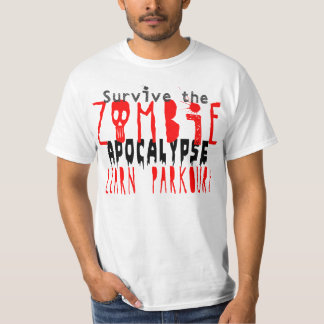 T-shirts Sobreviva ao apocalipse do zombi com Parkour