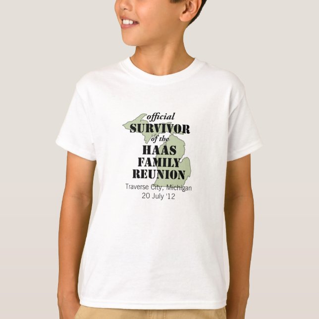 T-shirts Sobrevivência oficial (verde) (Frente)