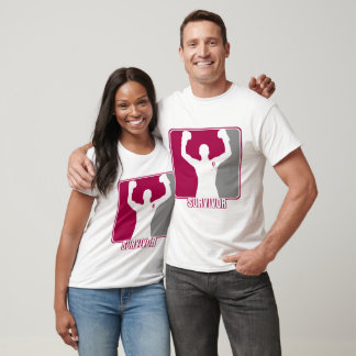 T-shirts Sobrevivência vencedora do Cancer da garganta