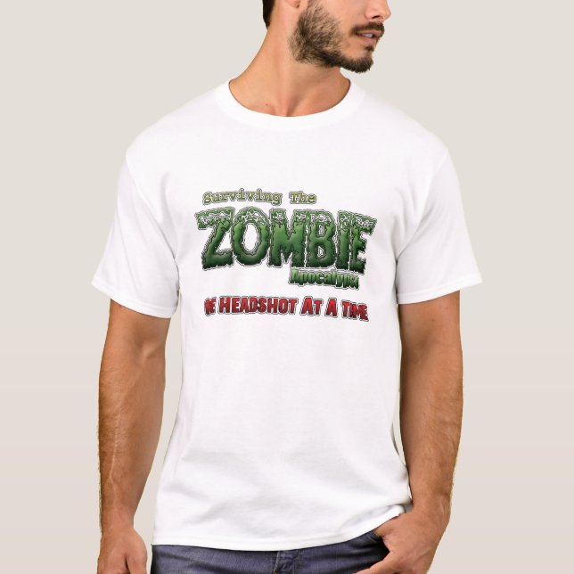 T-shirts Sobrevivendo ao apocalipse do zombi (Frente)