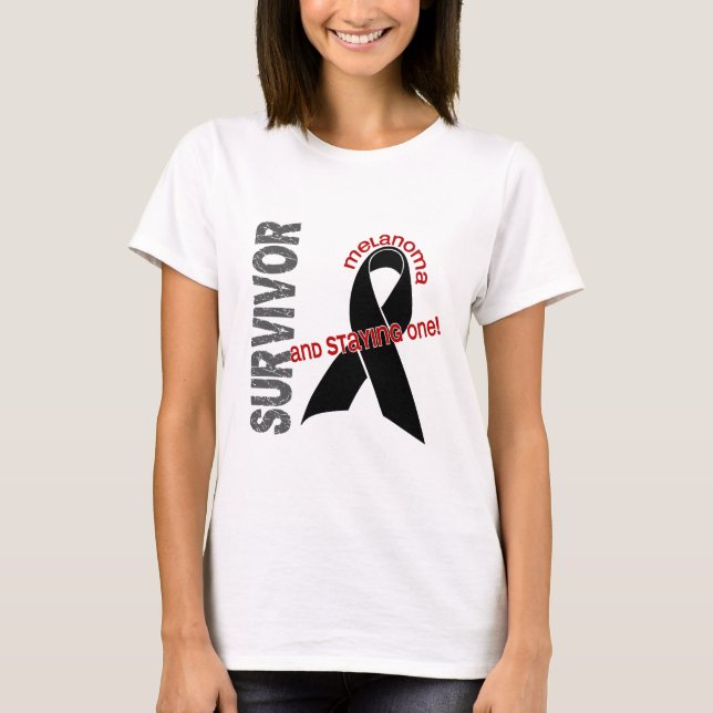 T-shirts Sobrevivente 1 da melanoma (Frente)