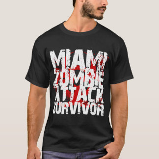 T-shirts Sobrevivente do ataque do zombi de Miami