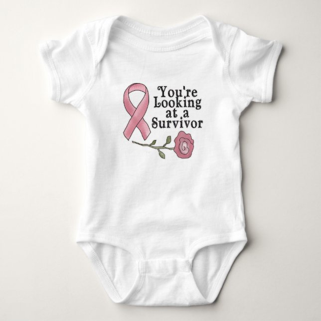 T-shirts Sobrevivente do cancro da mama (Frente)