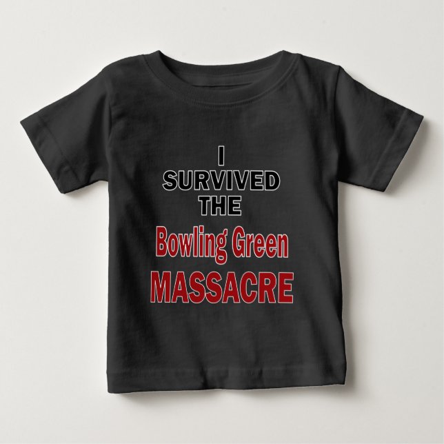 T-shirts Sobrevivente do Massacre Verde da boliche (Frente)