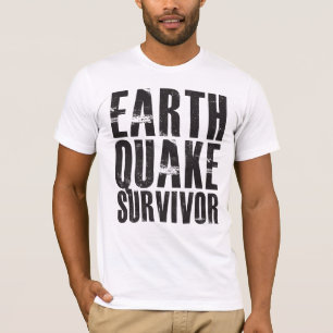 T-shirts Sobrevivente do terremoto - preto