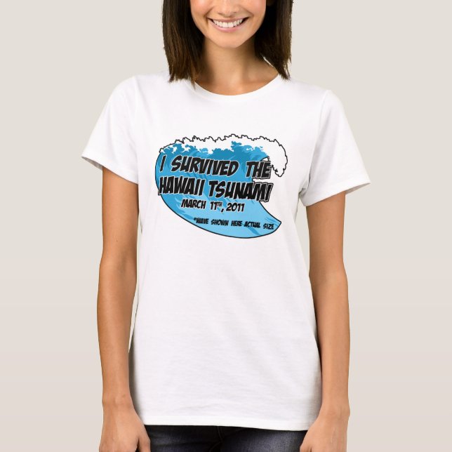 T-shirts Sobrevivente do tsunami (Frente)