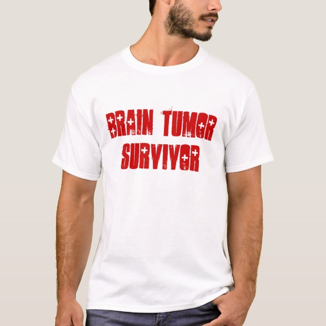 T-shirts Sobrevivente do tumor cerebral (Frente)