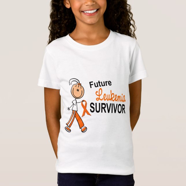 T-shirts Sobrevivente futuro SFT da leucemia (Frente)