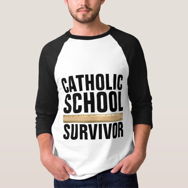 T-Shirts SOBREVIVENTES DA ESCOLA CATÓLICA (Frente)