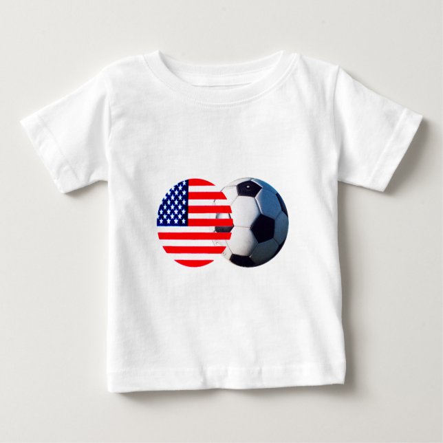 T-shirts Soccer Ball & USA Flag MUSEUM Zazzle (Frente)