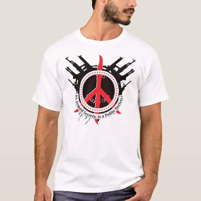 T-shirts Sociedade polida armada - vermelho (Frente)