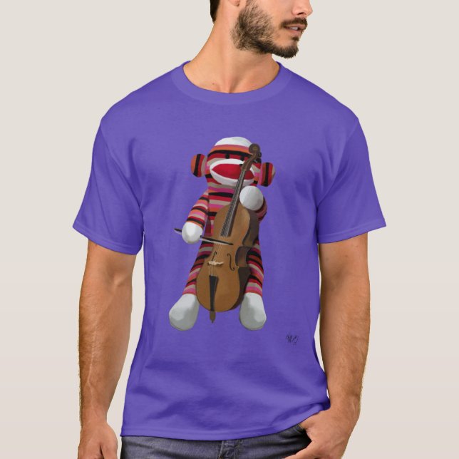 T-shirts Sock Monkey e Cello 2 (Frente)