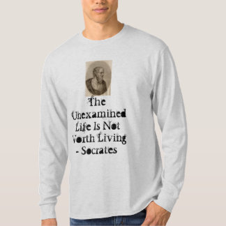 T-shirts Socrates, a vida não-examinada não é valor Livi…