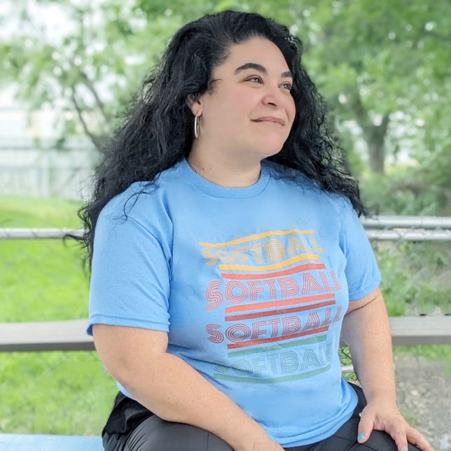 T-Shirts Softball Retro UNISEX ADULTAS (Criador carregado)