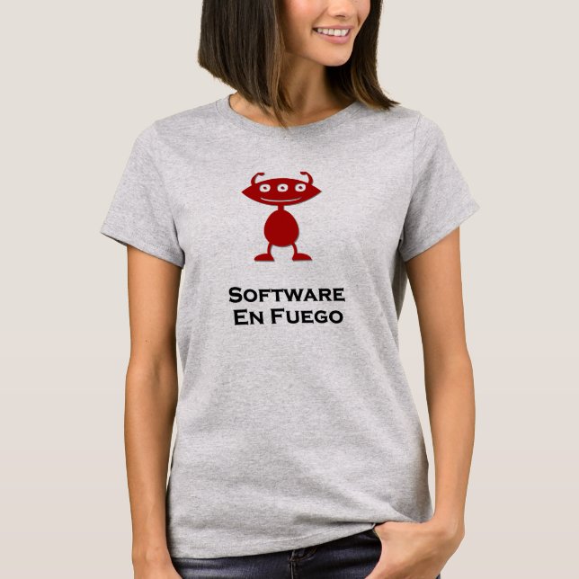 T-shirts Software de olho triplo En Fuego vermelho (Frente)
