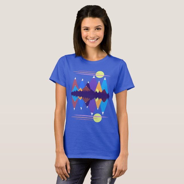 T-shirts Sol Sobre As Montanhas #1 (Frente Completa)