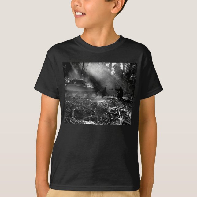 T-shirts Soldados em Bougainville (Solomon Island) 1944 (Frente)