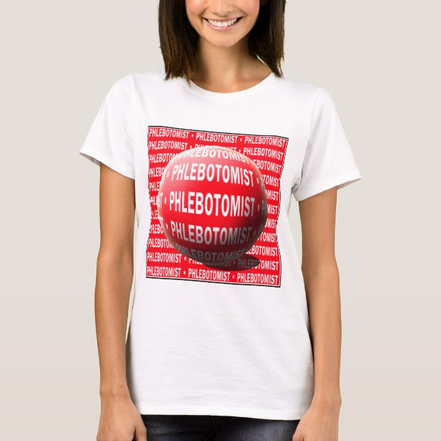 T-SHIRTS SOLUÇÃO SANGUÍNEA DE ESFERA FLEBOTOMISTA (Frente)