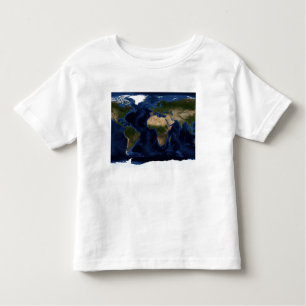 T-shirts Sombreamento topográfico e batimétrico da terra do