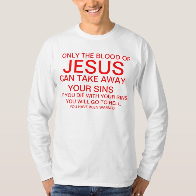 T-shirts Somente o sangue de Jesus (Frente)