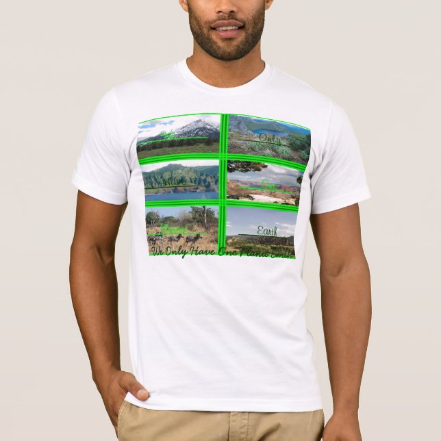 T-shirts Somente uma terra do planeta (Frente)