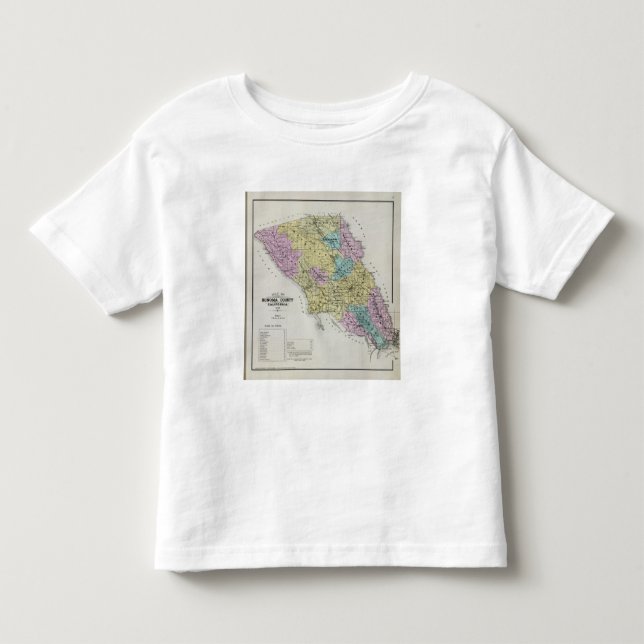 T-shirts Sonoma County, Califórnia 18 (Frente)