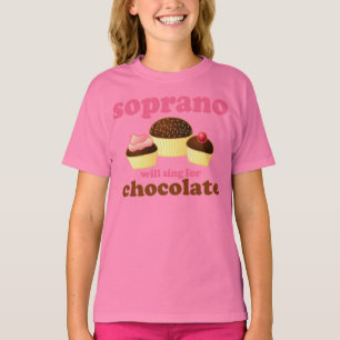 T-shirts Soprano cantará chocolate