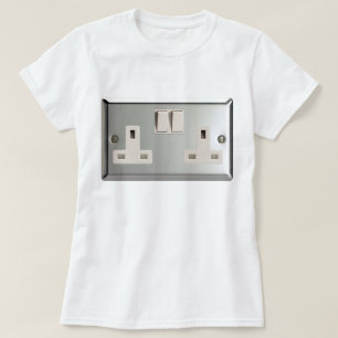 T-shirts Soquete de Plug-Socket AC BS 1363 do Reino Unido [