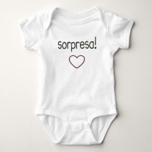 T-shirts Sorpresa! Surpresa! A gravidez revela no espanhol