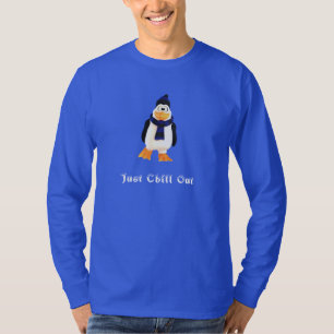 T-shirts Sorrindo Caractere Pinguim 3D Inverter Neve
