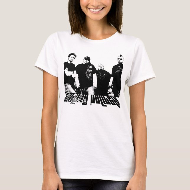 T-shirts Sorrir polidamente T da banda - costume… - (Frente)