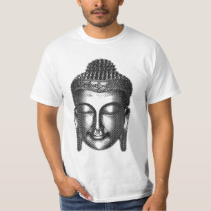 T-shirts Sorriso Buda II - preto de meio tom + suas ideias