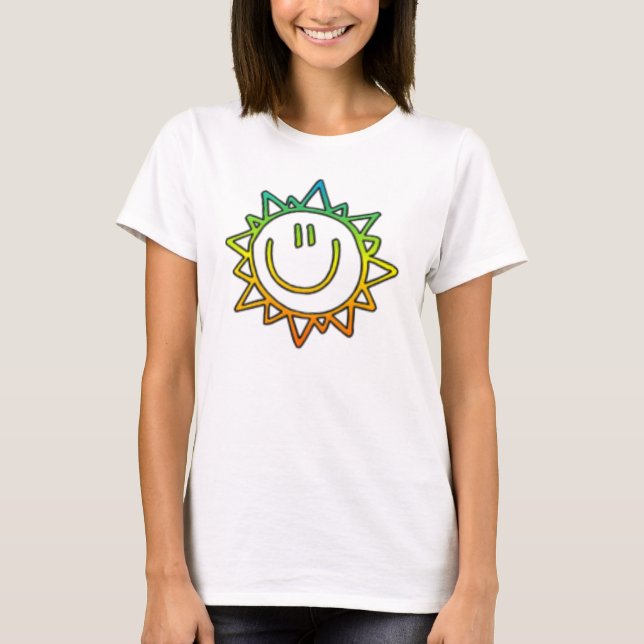 T-shirts Sorriso ensolarado do KRW (Frente)