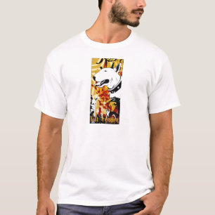 T-shirts Sorriso para mim! Bull terrier ilustrou a arte do