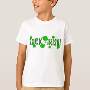 T-shirts Sorte dos Irlandeses Verde Trevos de São Patrício 