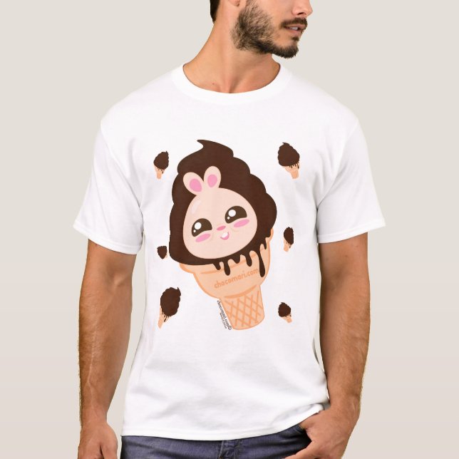 T-shirts Sorvete carnudo V.01 do coelho de Chocomari- Choco (Frente)
