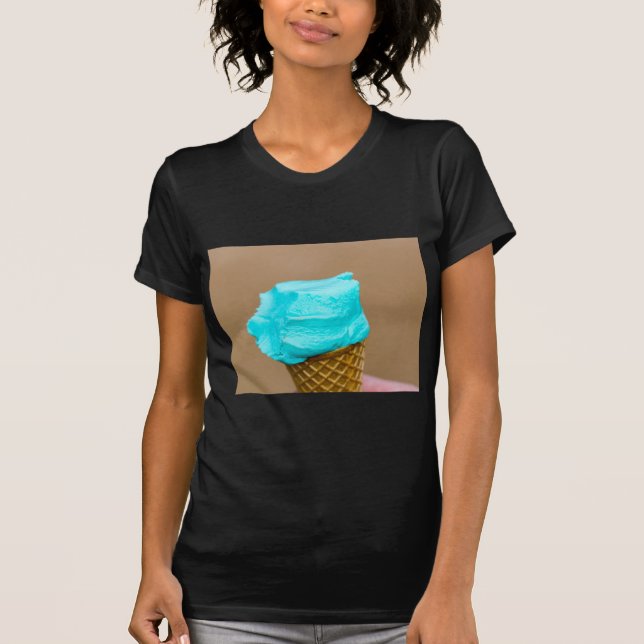 T-shirts Sorvete com macro waffle (Frente)