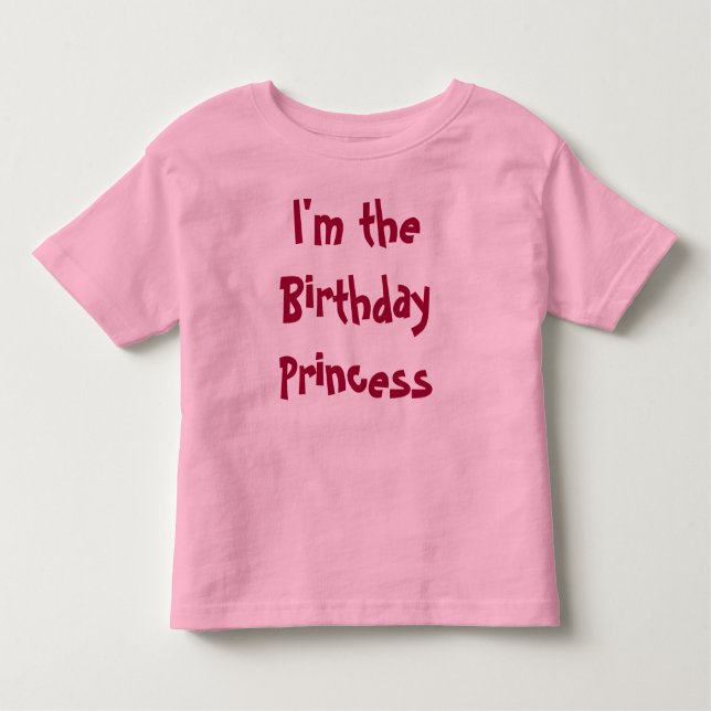 T-shirts Sou a Princesa de Aniversário (Frente)