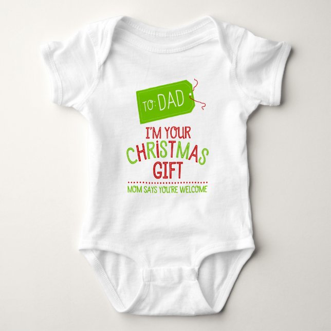T-shirts Sou o seu presente de Natal, mamãe diz que você é  (Frente)