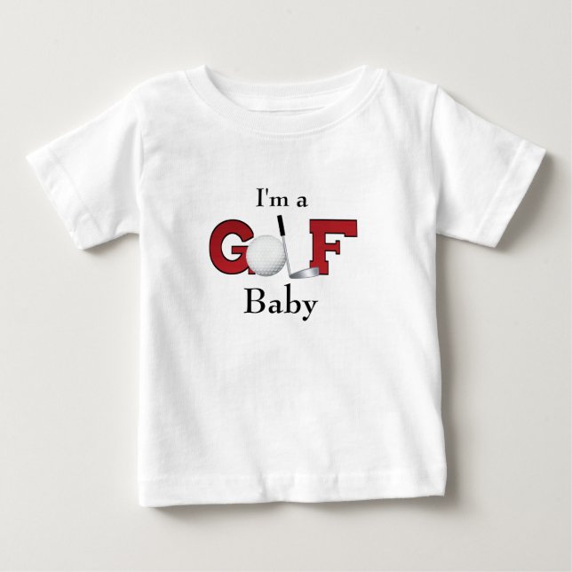 T-shirts Sou um Bebê de Golfe (Frente)