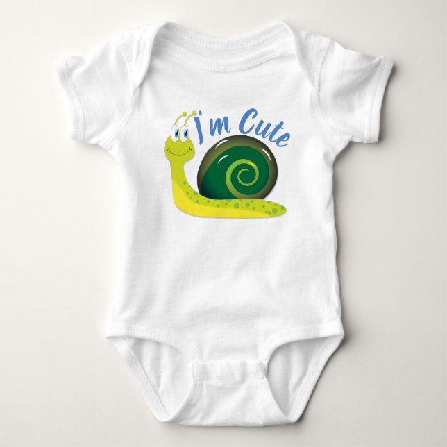 T-shirts Sou um Caracol Verde Claro (Frente)