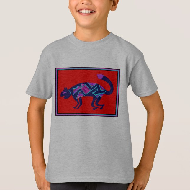 T-shirts Southwest Mimbres Cat (Frente)