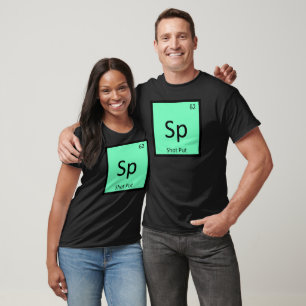 T-shirts Sp - Arremesso de Peso Campo e Pista Símbolo Quími