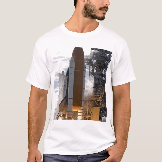 T-shirts Space Shuttle Atlantis levanta 15 (Frente)