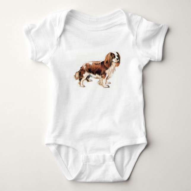 T-shirts Spaniel de rei Charles descuidado (Frente)