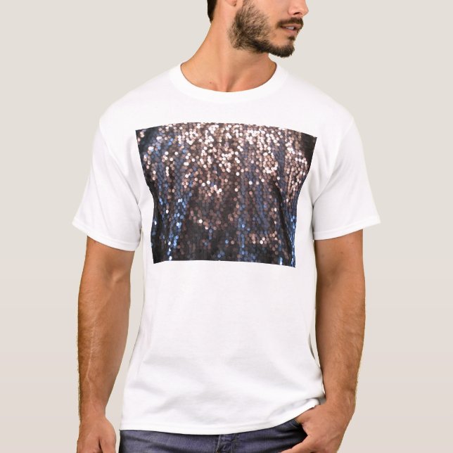 T-shirts Sparkles da prata e do azul (Frente)