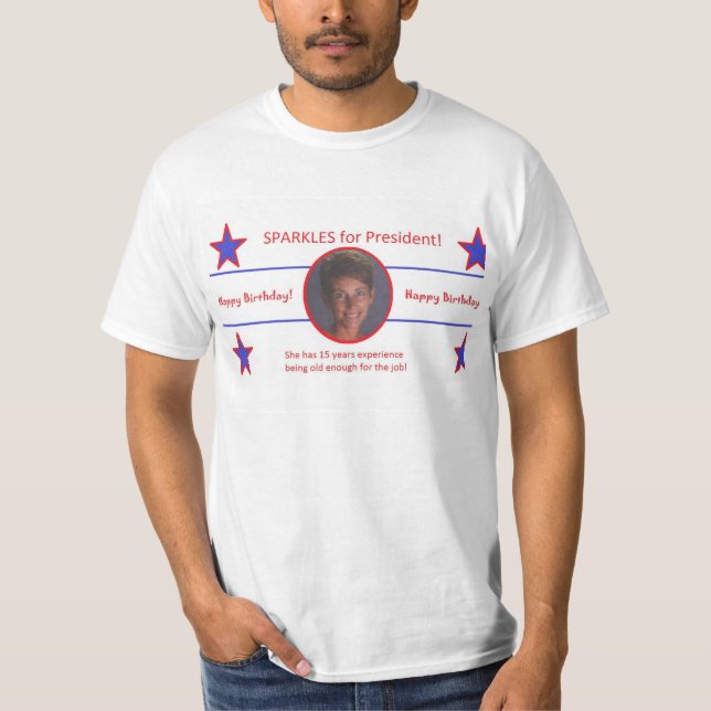 T-shirts Sparkles para o presidente (Frente)