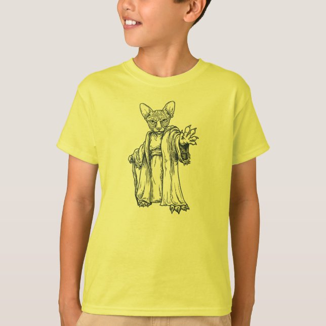 T-shirts Sphynx mestre Lineart - miúdos (Frente)